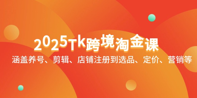2025Tk跨境淘金课：涵盖养号、剪辑、店铺注册到选品、定价、营销等-极客网创