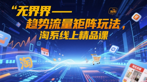 无界-趋势流量矩阵玩法，淘系线上精品课-极客网创