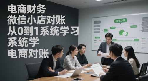 电商财务微信小店对账，从0到1系统学习电商对账-极客网创