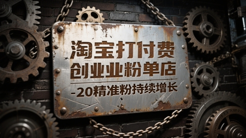 淘宝打付费创业粉单店每天稳定10-20精准粉持续增长【揭秘】-极客网创