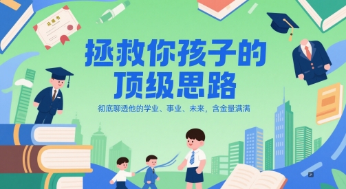 付费文章：拯救你孩子的顶级思路，彻底聊透他的学业、事业、未来，含金量满满-极客网创
