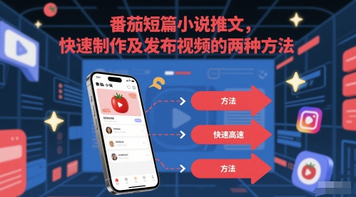 番茄短篇小说推文，快速制作及发布视频的两种方法-极客网创