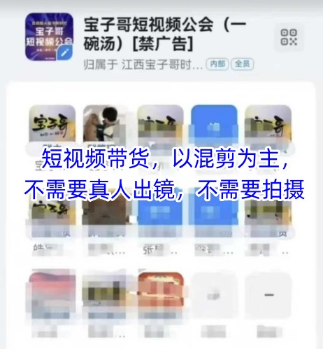 宝子哥头部团队短视频带货，以混剪为主，不需要真人出镜，不需要拍摄【更新】-极客网创