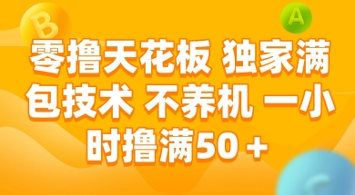 零撸天花板，独家满包技术 不养机 一小时撸满50+【揭秘】-极客网创