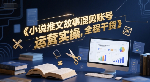 小说推文故事混剪账号运营实操，全程干货-极客网创