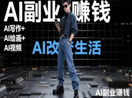 AI改变生活(Ai写作+AI绘画+Ai视频)，AI副业挣钱-极客网创