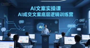 AI文案实操课，AI成交文案底层逻辑训练营-极客网创