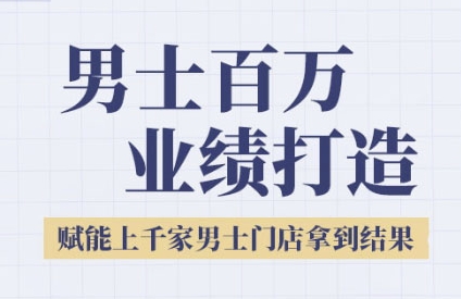 2025男士美业百万业绩打造，赋能上千家男士门店拿到结果-极客网创