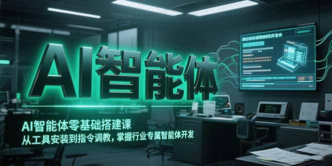 AI智能体零基础搭建课，从工具安装到指令调教，掌握行业专属智能体开发…-极客网创