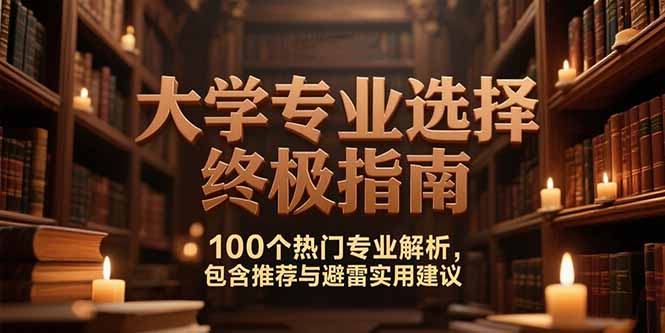 付费文：大学专业选择终极指南,100个热门专业解析,包含推荐与避雷实用建议-极客网创