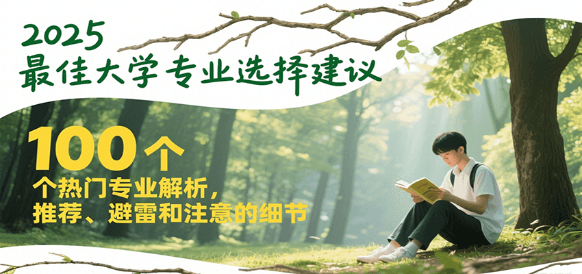 2025最佳大学专业选择建议，100个热门专业解析，推荐、避雷和注意的细节-极客网创