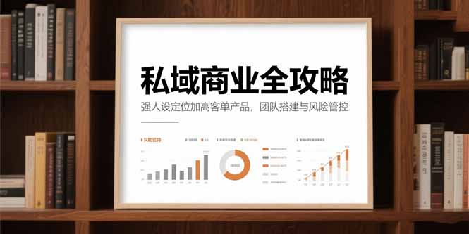 私域商业全攻略，强人设定位加高客单产品，团队搭建与风险管控-极客网创
