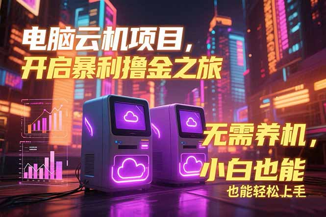 电脑云机项目 暴力撸金玩法，不需要养机 配置没有要求 单机100个窗口一…-极客网创