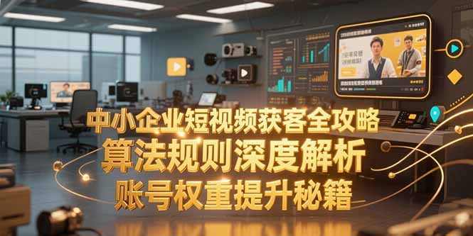 中小企业短视频获客全攻略，算法规则深度解析，账号权重提升秘籍-极客网创