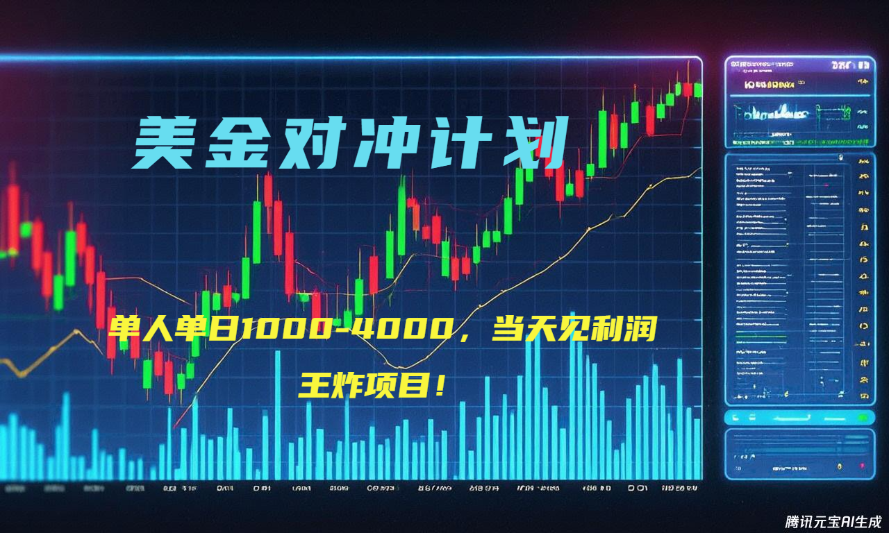 2025年最暴力项目“美金先登计划”最新最强对冲战法，每日实际收益1K-4K-极客网创
