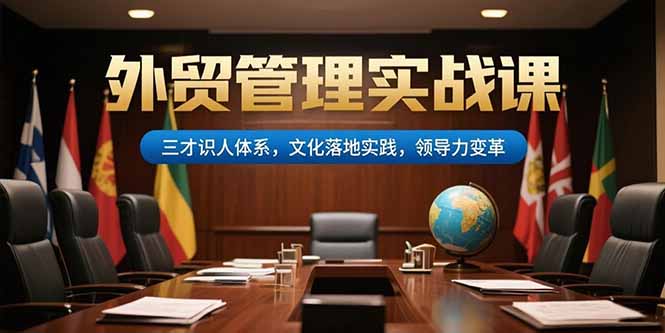外贸管理实战课，三才识人体系，文化落地实践，领导力变革-极客网创