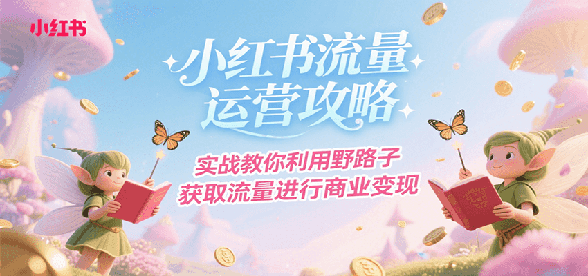 小红书流量运营攻略，实战教你利用野路子获取流量进行商业变现-极客网创