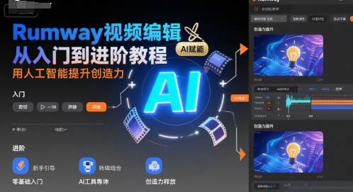 Rumway视频编辑从入门到进阶教程，用人工智能提升创造力-极客网创