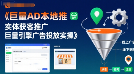 巨量AD本地推实体获客推广，巨量引擎广告投放实操-极客网创