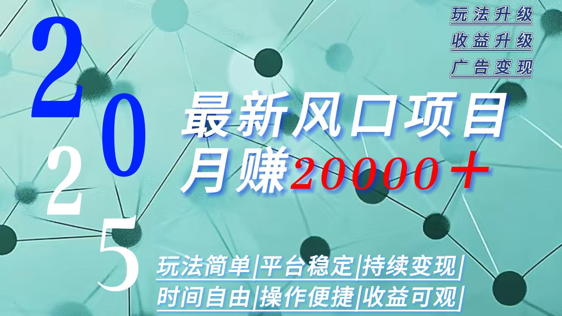2025广告赛道新风口-月赚2W＋玩法简单，时间自由-极客网创