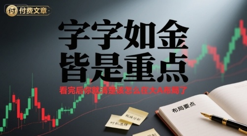 付费文章：字字如金 皆是重点， 看完后 你就清楚该怎么在大A布局了-极客网创