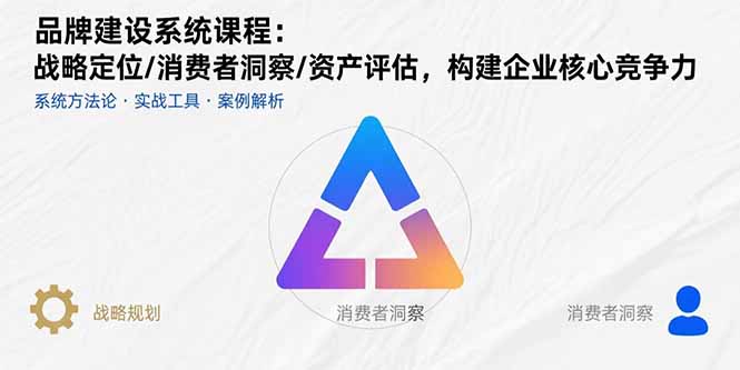 品牌建设系统课程：战略定位/消费者洞察/资产评估，构建企业核心竞争力-极客网创