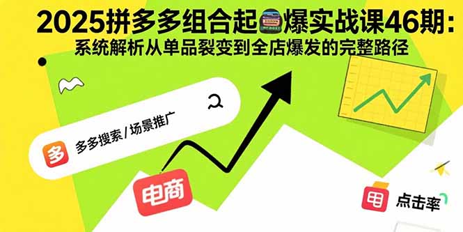 2025拼多多组合起爆实战课46期：系统解析从单品裂变到全店爆发的完整路径-极客网创