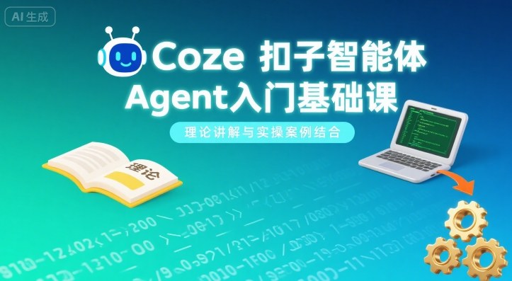 Coze扣子智能体Agent入门基础课，理论讲解与实操案例结合-极客网创