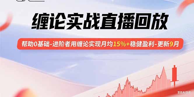 缠论实战直播回放：帮助0基础-进阶者用缠论实现月均15%+稳健盈利-更新9月-极客网创