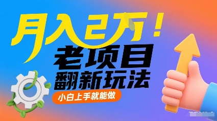 月入2W！老项目翻新玩法，小白上手就能做，非常容易上手-极客网创