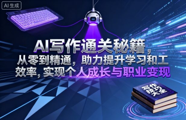 AI写作通关秘籍,从零到精通,助力提升学习和工作效率,实现个人成长与职业变现-极客网创