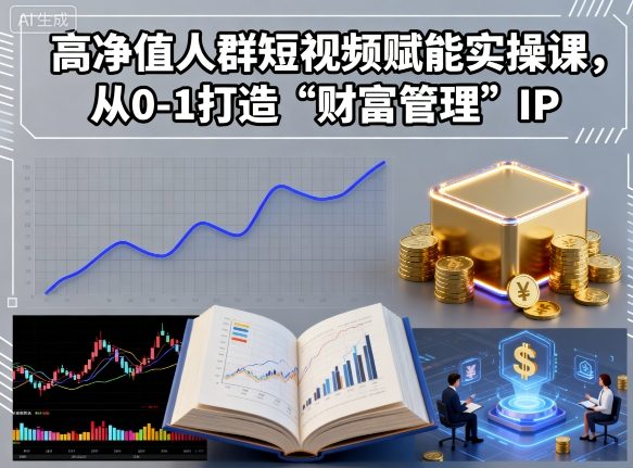 高净值人群短视频赋能实操课，从0-1打造“财富管理”IP-极客网创