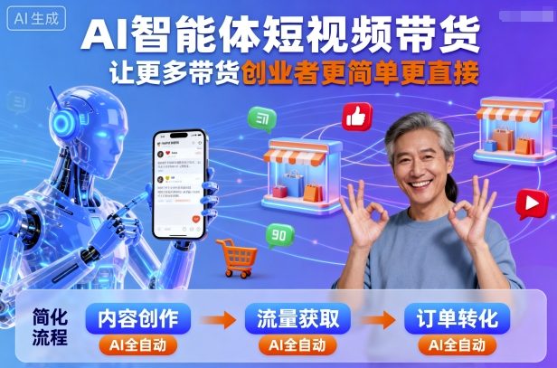 AI智能体短视频带货，让更多带货创业者更简单更直接-极客网创