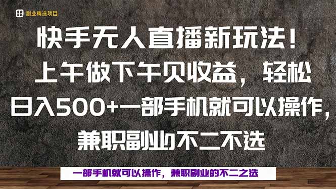 一部手机,上午做 下午见收益,学会秒上手,轻松日入500+-极客网创