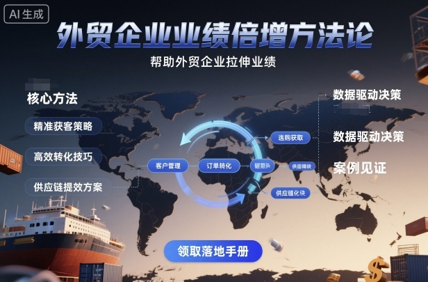 外贸企业业绩倍增方法论,帮助外贸企业拉伸业绩-极客网创