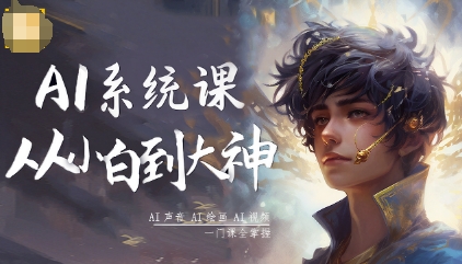 AI系统课程,从小白到大神系统学AI,AI声音-AI绘画-AI视频一门课全掌握-极客网创
