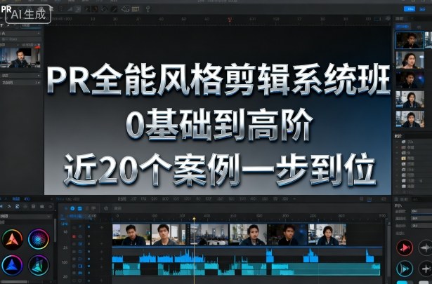 PR全能风格剪辑系统班，0基础到高阶，近20个案例一步到位-极客网创