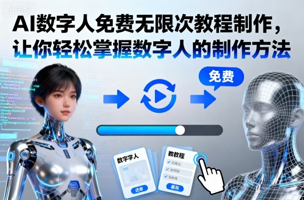 AI数字人免费无限次教程制作,让你轻松掌握数字人的制作方法-极客网创