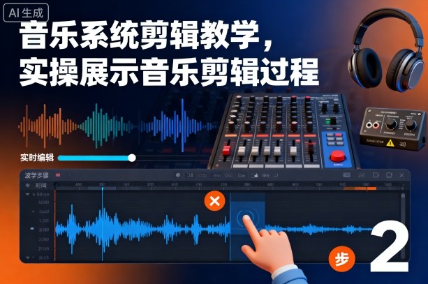 音乐系统剪辑教学,实操展示音乐剪辑过程-极客网创