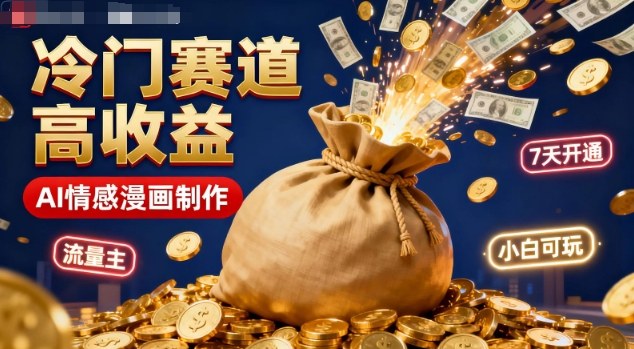公众号冷门赛道,用AI做情感漫画,7天开通流量主,操作简单,小白可玩-极客网创