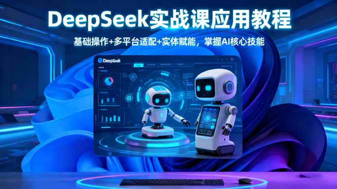 DeepSeek实战课应用教程、基础操作+多平台适配+实体赋能,掌握AI核心技能-极客网创