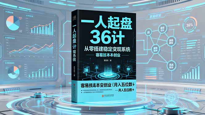 一人起盘36计:从零搭建稳定变现系统,实现低成本创业,月入五位数+-极客网创
