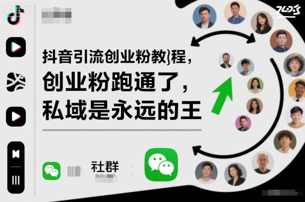 抖音引流创业粉教程,创业粉终于跑通了,私域是永远的王-极客网创