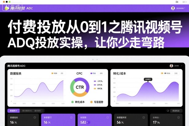付费投放从0到1之腾讯视频号ADQ投放实操，让你少走弯路-极客网创