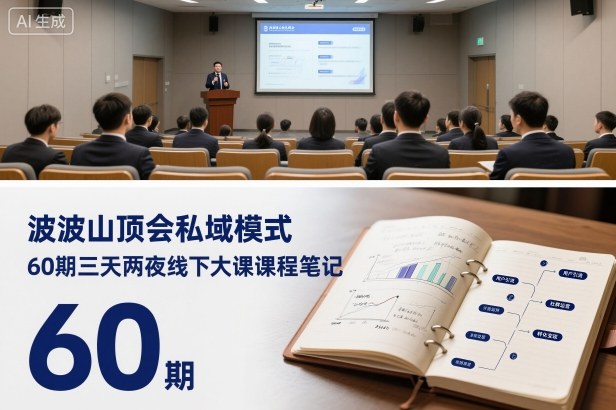 波波山顶会私域模式60期三天两夜线下大课课程笔记(文档)-极客网创