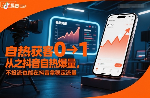 自热获客从0到1之抖音自热爆量,不投流也能在抖音拿稳定流量-极客网创