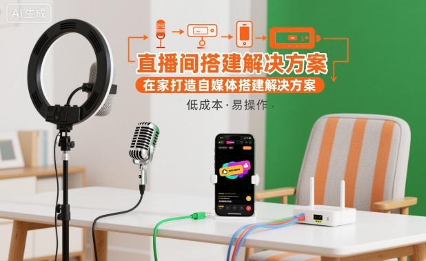 直播间搭建解决方案,在家打造自媒体搭建解决方案-极客网创