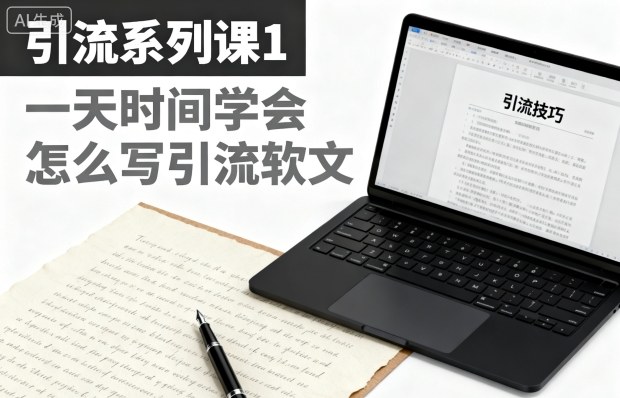 引流系列课1，一天时间学会怎么写引流软文-极客网创