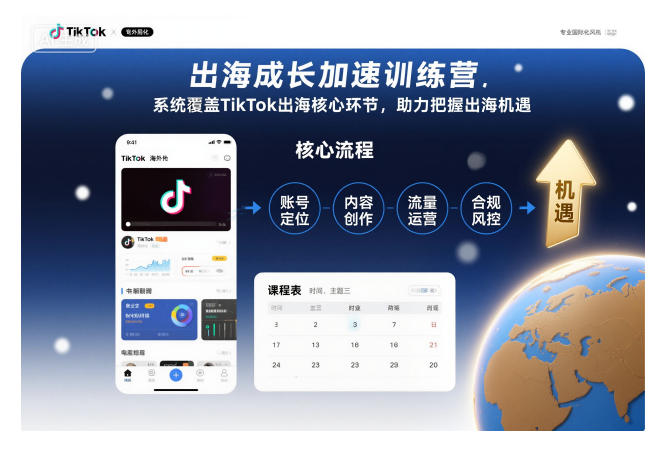 出海成长加速训练营，系统覆盖TikTok出海核心环节，助力把握出海机遇(更新)-极客网创