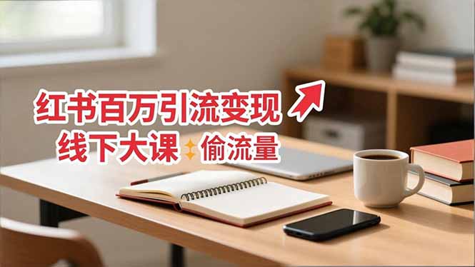 小红书百万引流变现-11月线下大课:分享从0到百万引流路径,手把手教偷流量、拿结果-极客网创